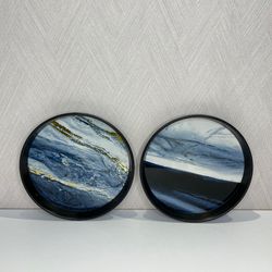 سینی گرد طرح سنگ