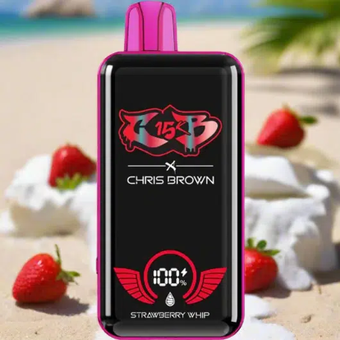 پاد یکبار مصرف خامه توت فرنگی 15000 پاف کریس براون | strawberry Whip Chris brown 15k