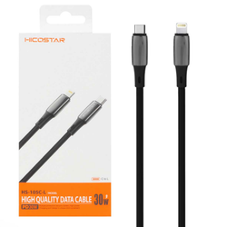 کابل شارژ فست و Hicostar Type-C to Lightning PD مدل HS-105C-L 30W - مشکی
