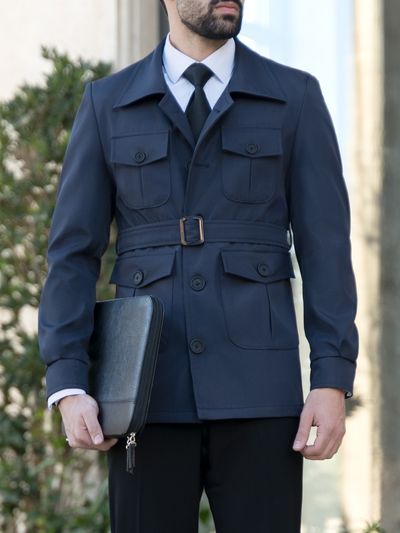 بارانی سرمه‌ای r117