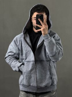 سویشرت سنگشور باکسی طوسی