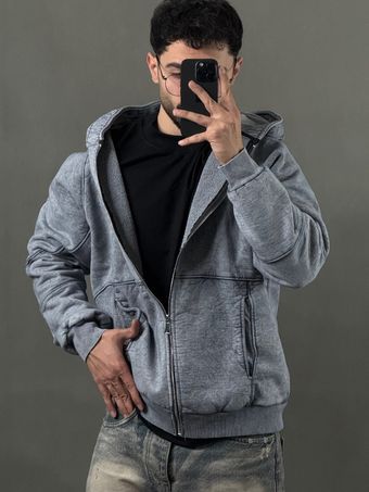 سویشرت سنگشور باکسی طوسی