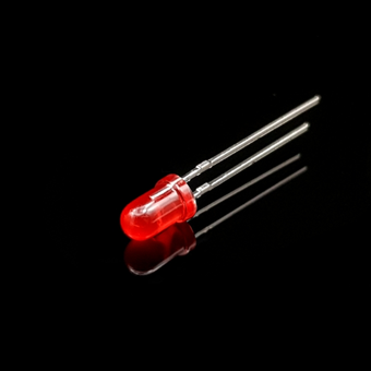 ال ای دی 3mm قرمز مات پایه کوتاه(پک 5 عددی )