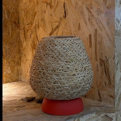 آباژور رومیزی حصیری بافت نامنظم