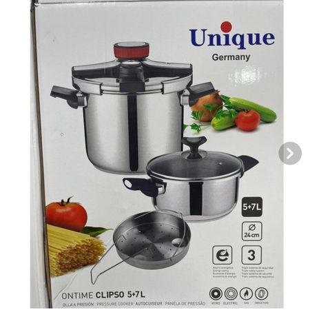 قبل خرید تماس بگیرید زودپز دوقلو یونیک مدل DCS ظرفیت 7 لیتر استیل