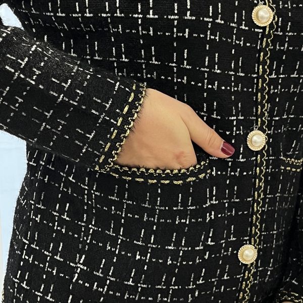 کت موهر دکمه مرواریدی