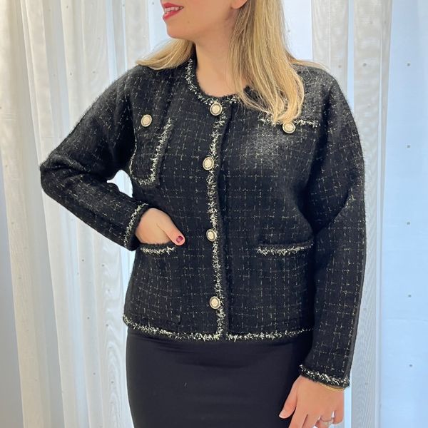 کت موهر دکمه فلزی