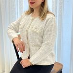 کت موهر دکمه مرواریدی