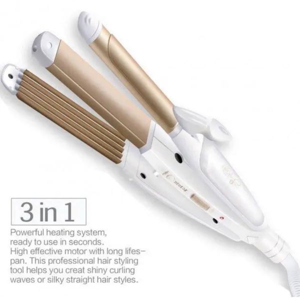 قبل خرید تماس تماس بگیرید ستایلر Pro Mozer سهکاره (فرکننده، گوفـره، و صافکنندهٔ مو) مدل MZ-7023