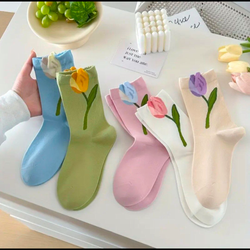 جوراب ساقدار طرح لاله زنانه