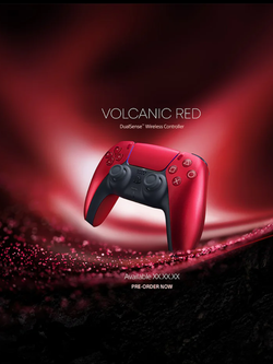 دسته متالیک پای استیشن 5 Volcanic Red