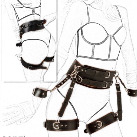 ست گارتر چرمی اعلا کد 9889