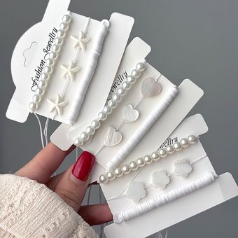 پک دستبند مینیمال سفید