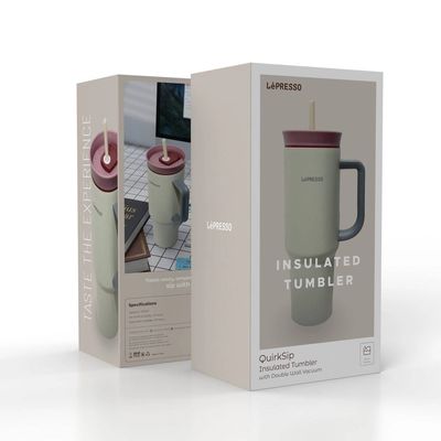 ماگ مسافرتی و عایق‌دار برند LePRESSO مدل QuirkSip Insulated Tumbler (با کد محصول LPCFFQS0061)
