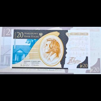 فولدر اسکناس 20 زلوتی لهستان یادبودی 2009