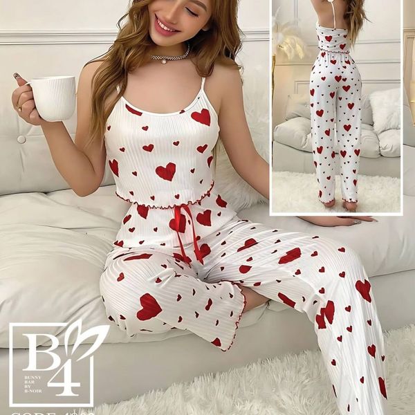 تاپ و‌شلوار کبریتی قلبی