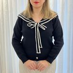 کاردیگن یقه ملوانی پاپیونی