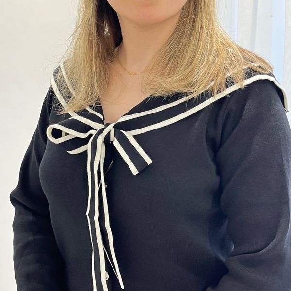 کاردیگن یقه ملوانی پاپیونی