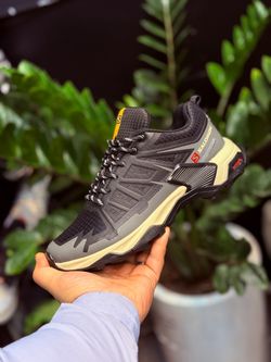 کفش سالامون مشکی طوسی زیره کرم