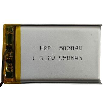 باتری لیتیوم پلیمر 3.7v ظرفیت 950mA ابعاد 503048