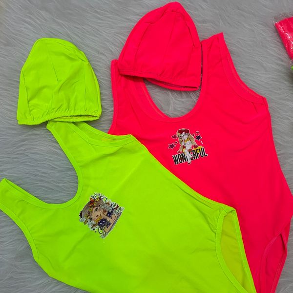 مایو کلاه دار تینیجری شبرنگ دخترانه