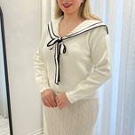 کاردیگن یقه ملوانی پاپیونی