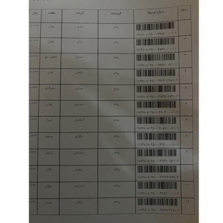 کد رهگیری 16 اردیبهشت