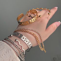 پک دستبند ماه و ستاره