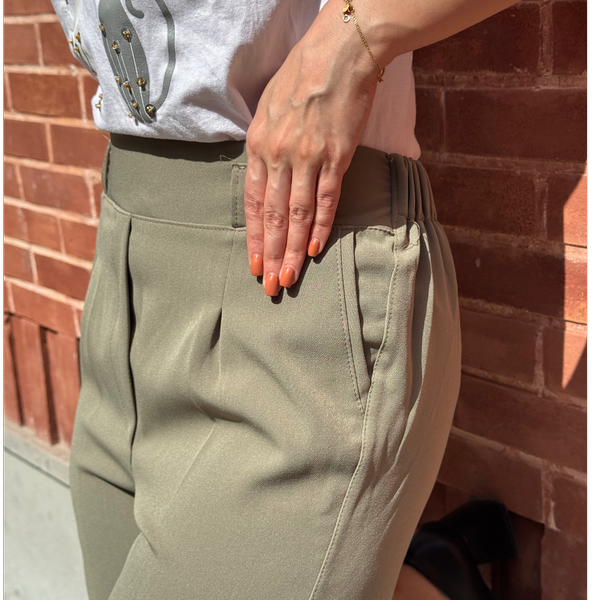 شلوار مام پاکتی سبز صدری