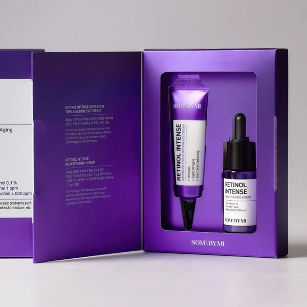 کیت دورچشم و سرم رتینول سام بای می Retinol Serum & Eyecream some by mi