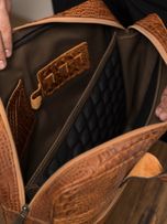 کیف اداری کروکودیل عسلی b183