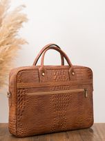 کیف اداری کروکودیل عسلی b183