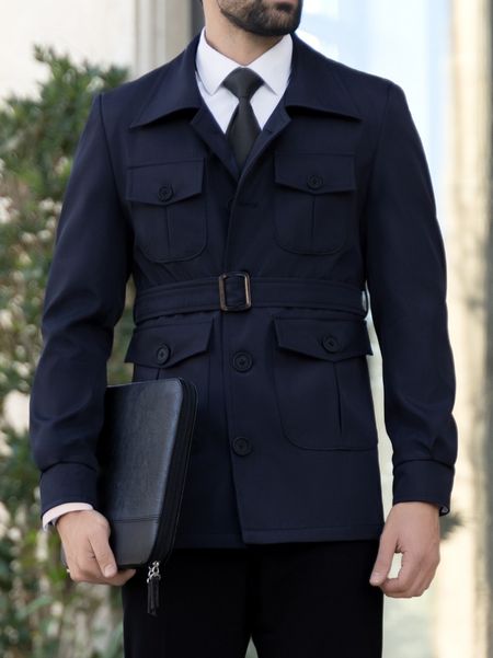 بارانی سرمه‌ای r117