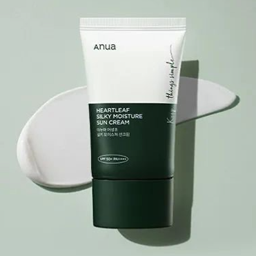 ضدآفتاب مرطوب کننده و تسکین دهنده هارتلیف آنوا Anua Heartleaf Silky Moisture Sun Cream