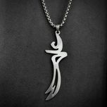 گردنبند طرح ذوالفقار علی (استیل رنگ ثابت به همراه زنجیر آجری زد حساسیت)