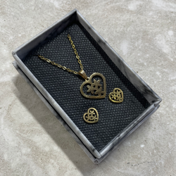 نیم ست دخترانه طرح قلب و شکوفه