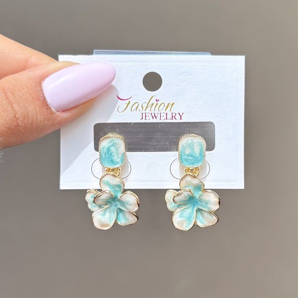 گوشواره گل آبی 🦋