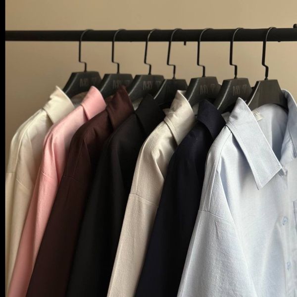 شومیز زنانه لینن پایین هلال جلو دکمه