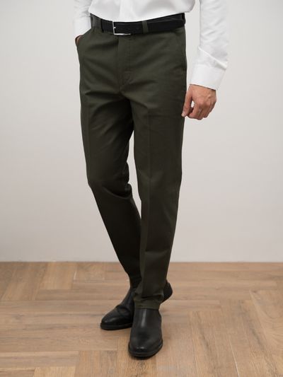 شلوار کتان سبز کد p291