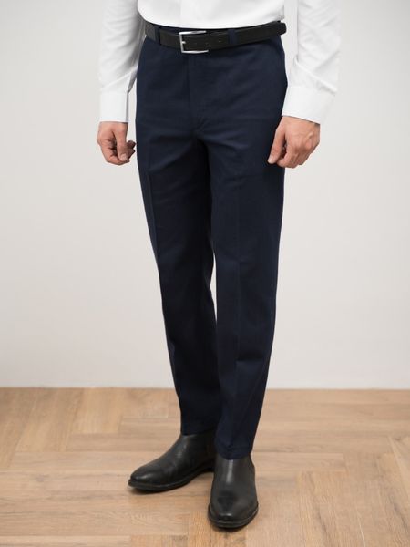 شلوار کتان سرمه ای کد p292