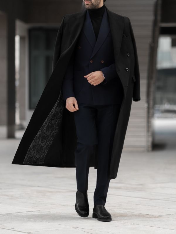 پالتو بلند مشکی کارلوتی کد o141