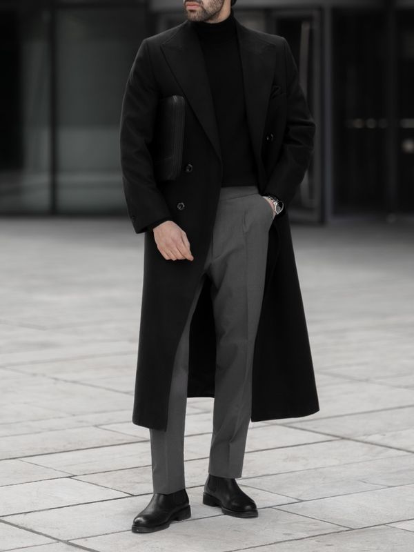 پالتو بلند مشکی کارلوتی کد o141