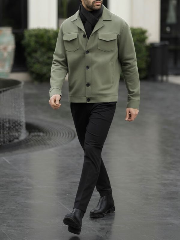 کت کتان سبز کارلوتی کد c240