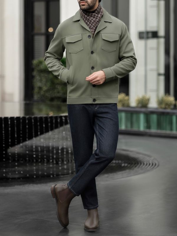 کت کتان سبز کارلوتی کد c240