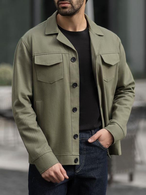 کت کتان سبز کارلوتی کد c240