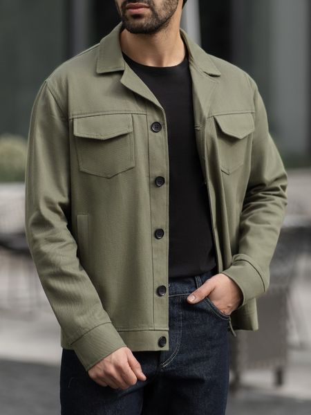 کت کتان سبز کارلوتی کد c240