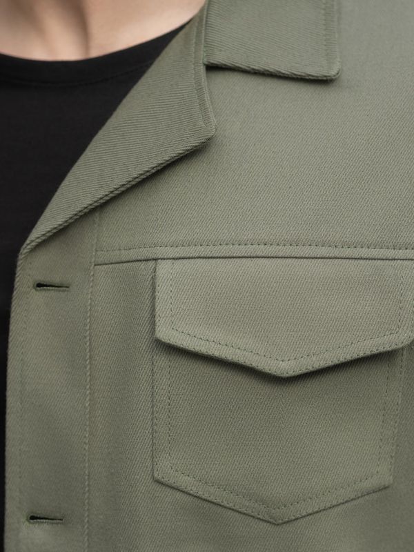 کت کتان سبز کارلوتی کد c240