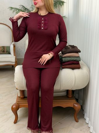 ست آکاردئونی یقه تور 3717