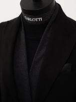 شالگردن موهر ذغالی ساده s214