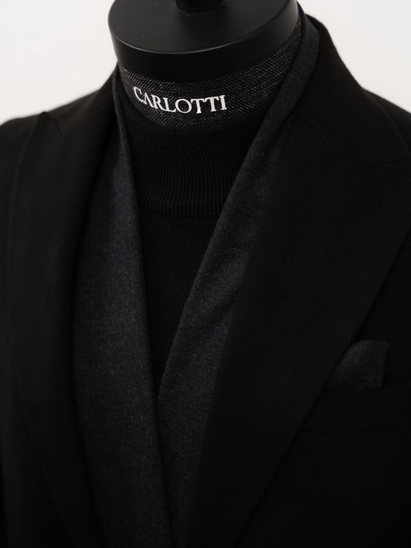 شالگردن موهر ذغالی ساده s214